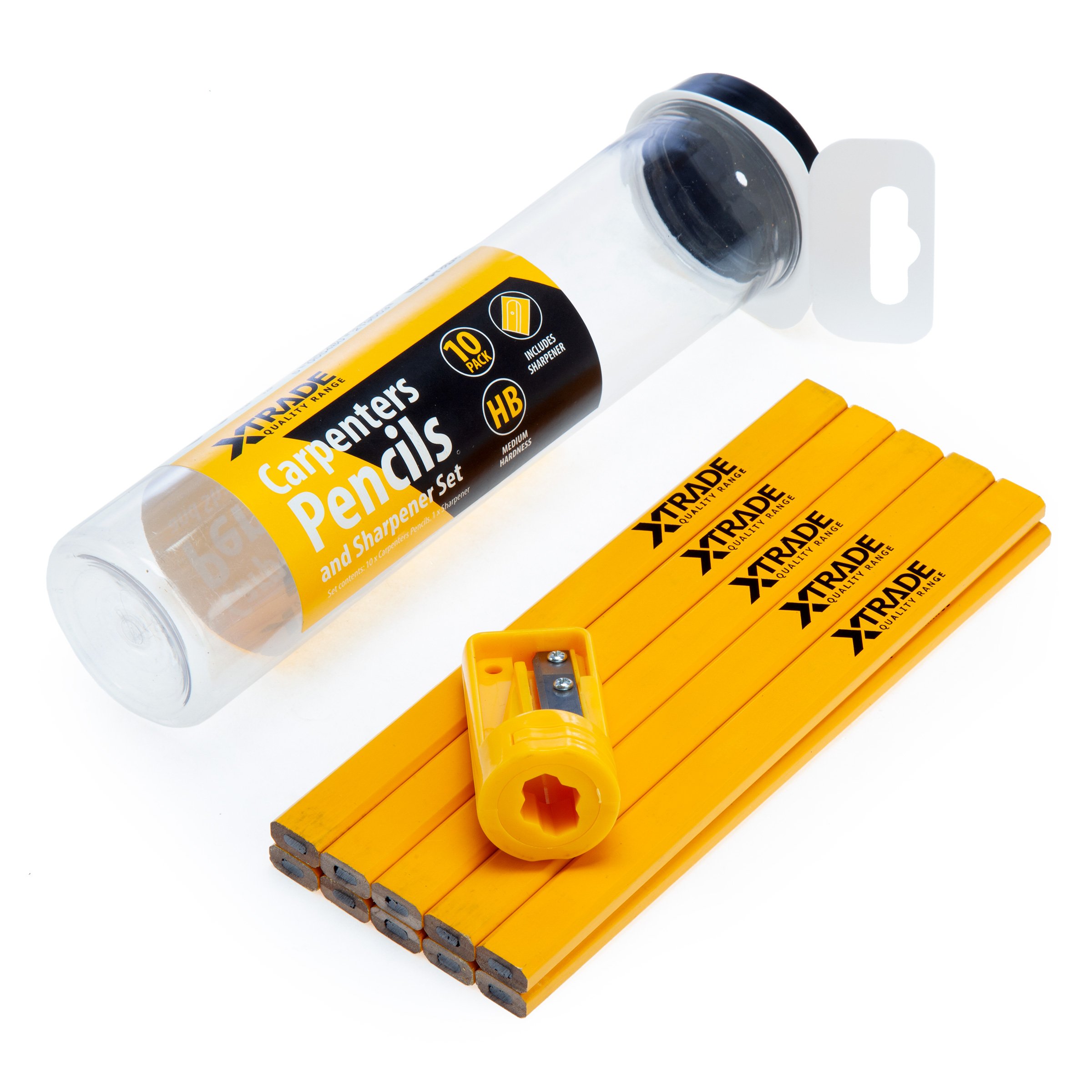 XTRADE CARPENTERS PENCILS AND SHARPENER SET   X0900240