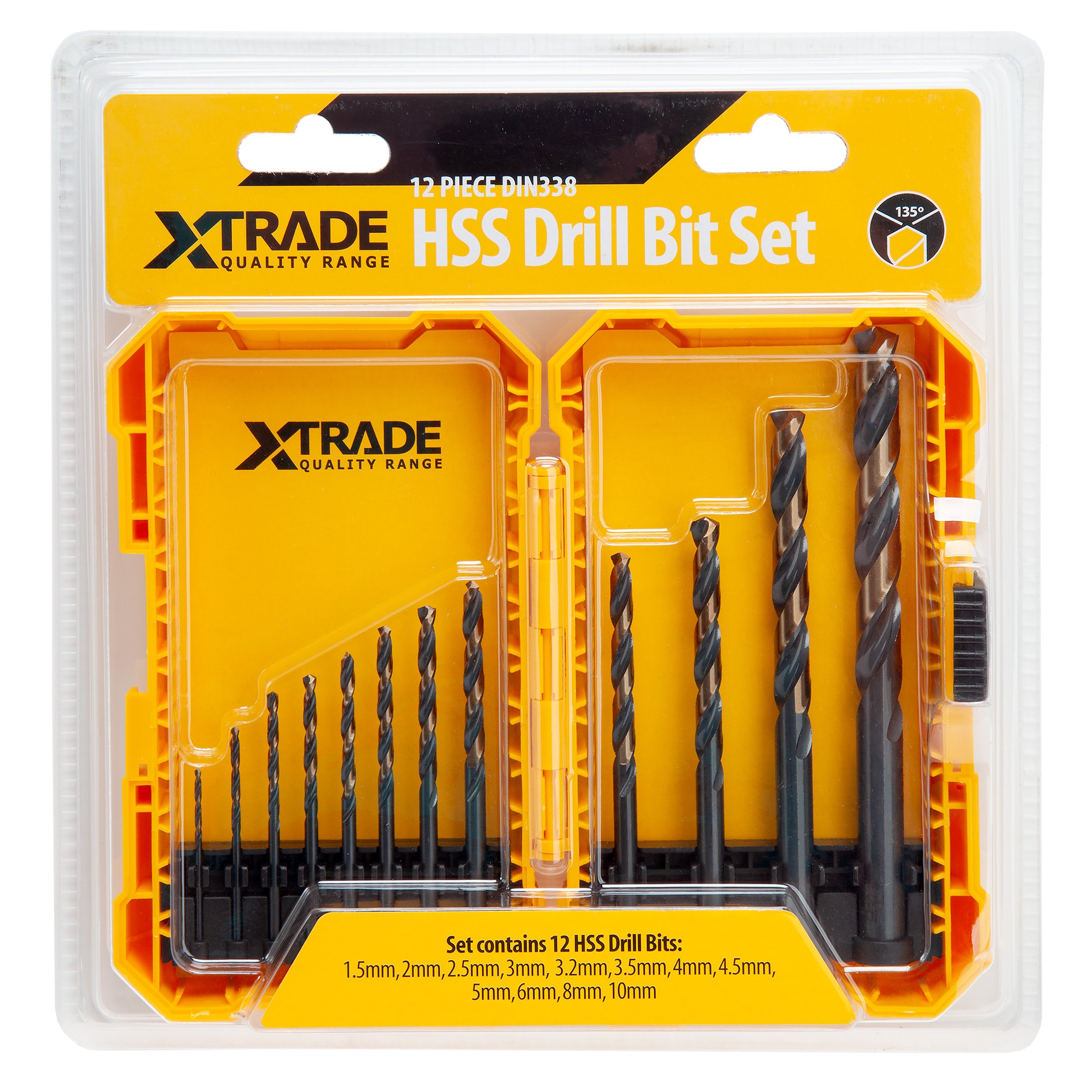 XTRADE 12 PIECE HSS DRILL BIT SET X0900222