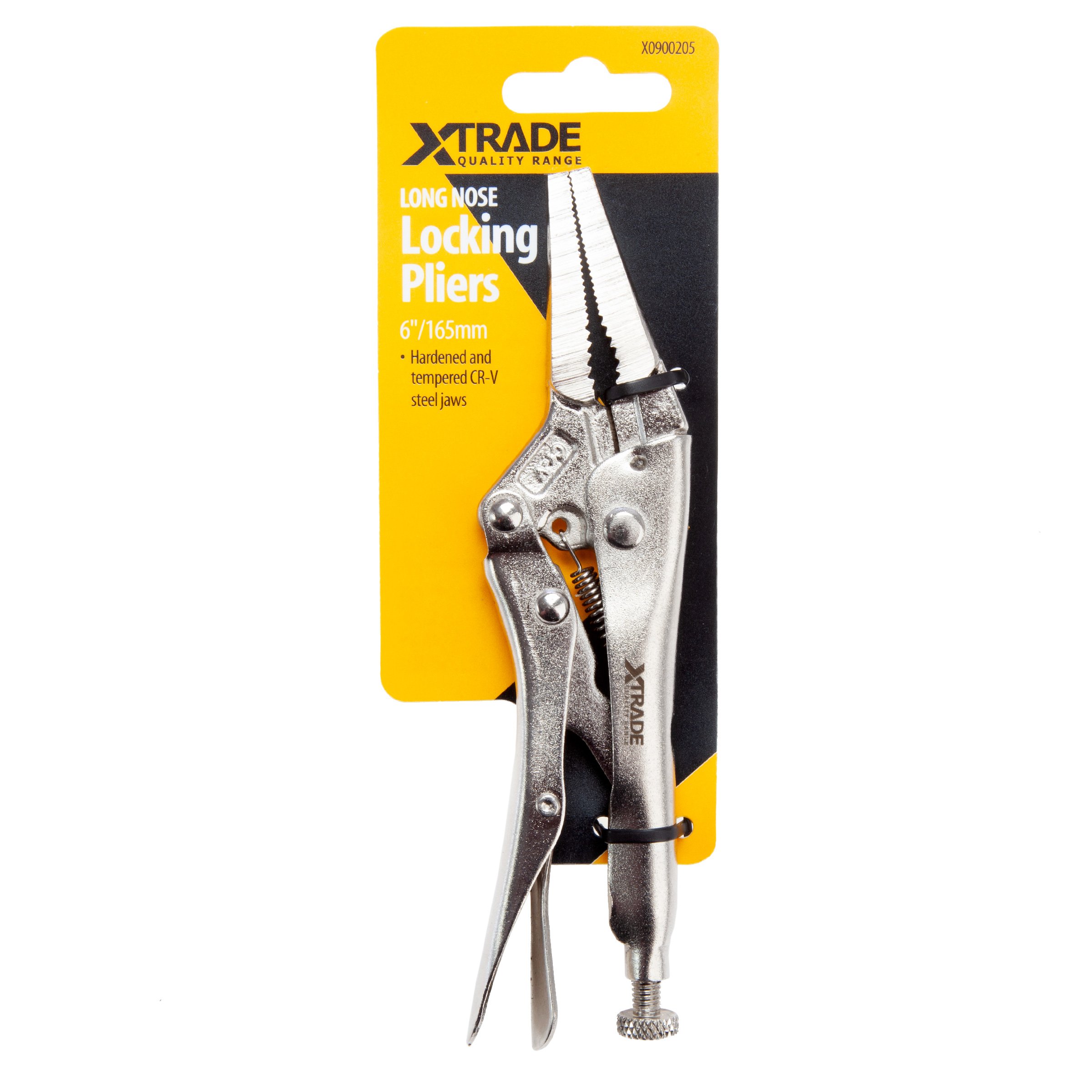 XTRADE LONG NOSE LOCKING PLIERS 6"/150MM X0900205