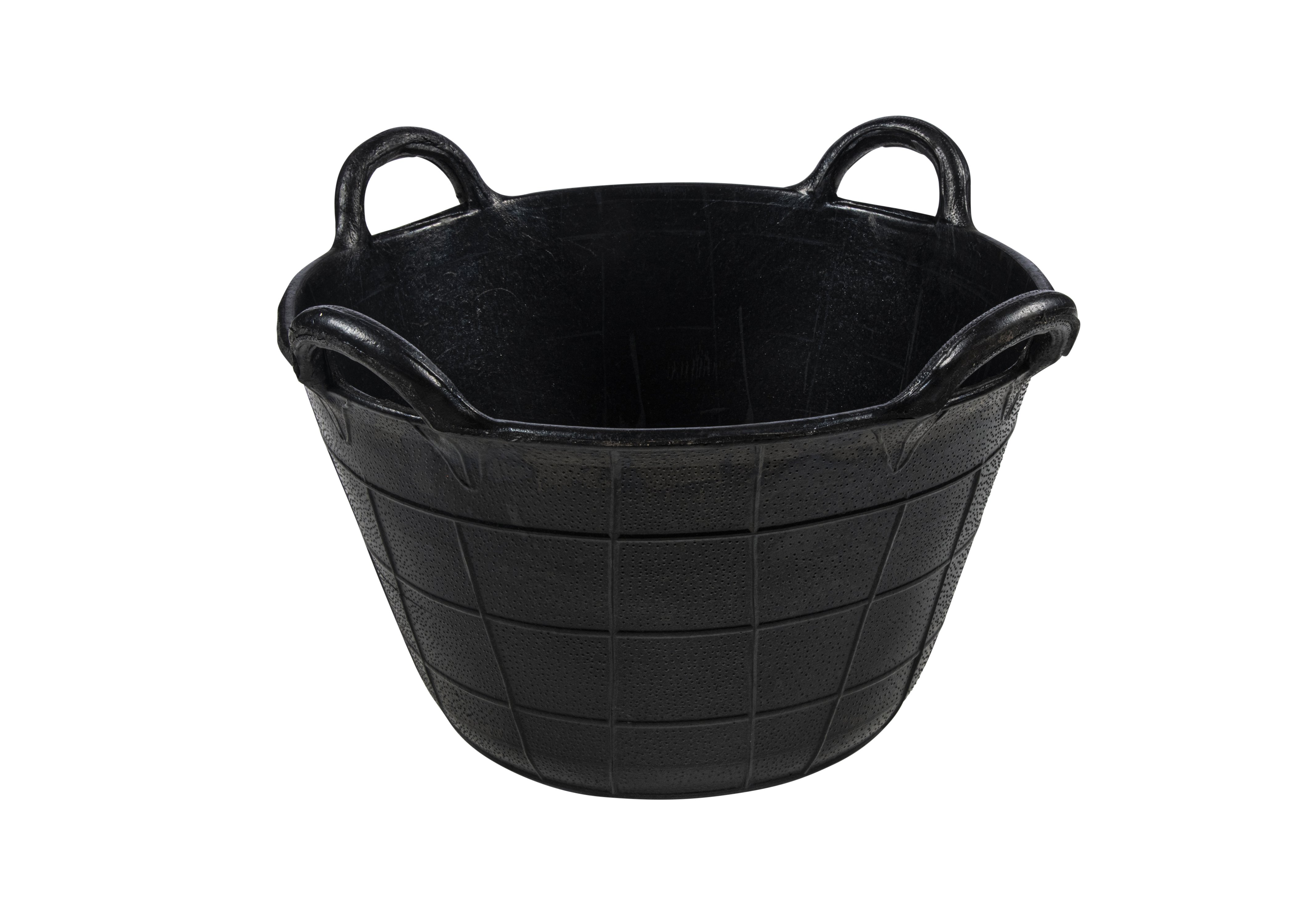 XTRADE 4 HANDLE RUBBER LIFTING BUCKET 40L BLACK X0900211