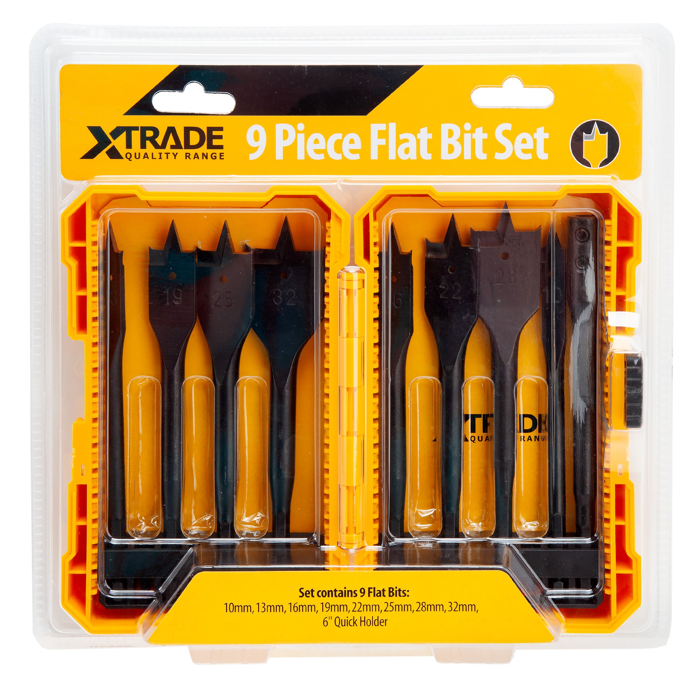 XTRADE 9 PIECE FLAT BIT SET X0900225