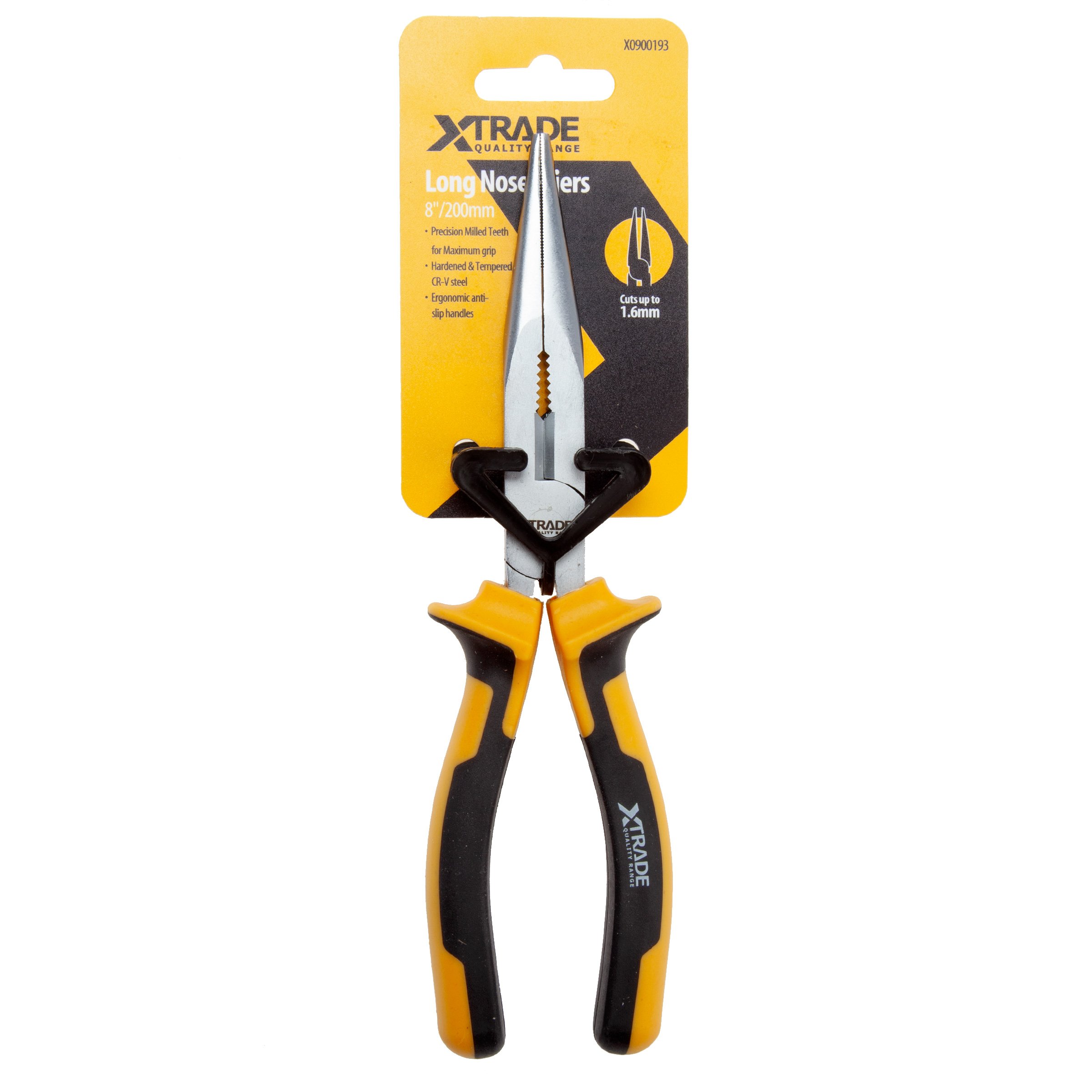XTRADE LONG NOSE PLIERS 8"/200MM X0900193
