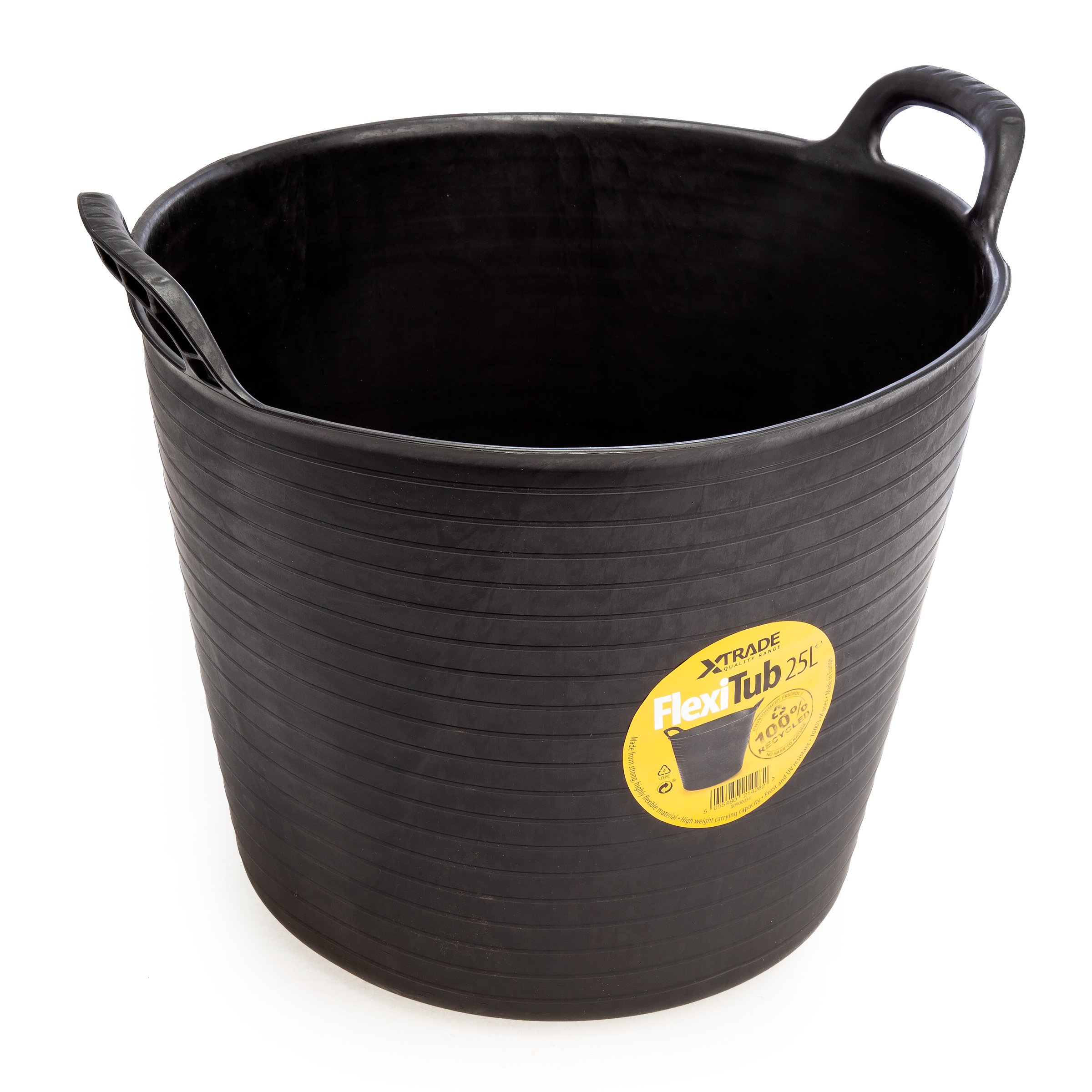 XTRADE FLEXI-TUB 25L BLACK 100% RECYCLED X0900034
