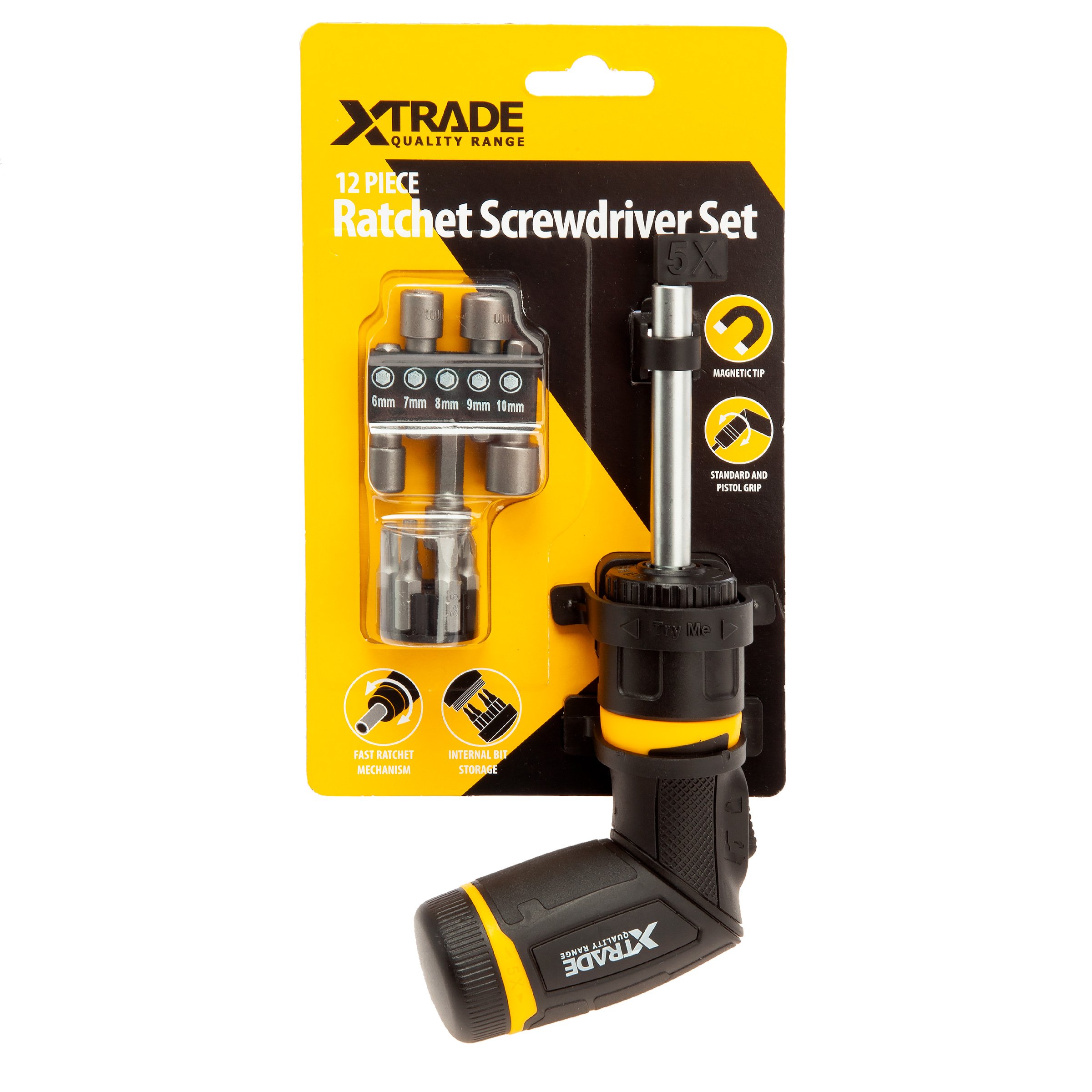 XTRADE 12 PIECE RATCHET SCREWDRIVER SET X0900219